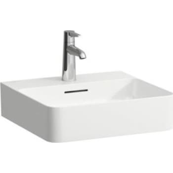 [626990000] Laufen Val håndvask 45 x 42 cm med 1 hanehul & saphir keramik