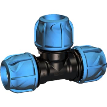 [073630325] +GF+ iJOINT 25 mm tee, lige, PP, PN16