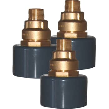 [074151160] 63/32 mm x 1" murkobling med nippel, PVC/messing