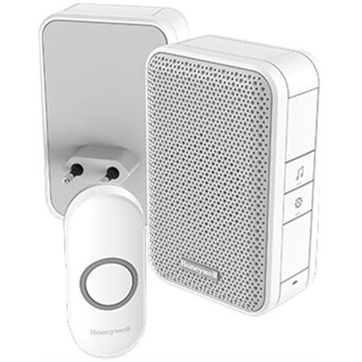 [9590800038] Trådløs plug-in ringeklokke inkl. dørtryk - hvid