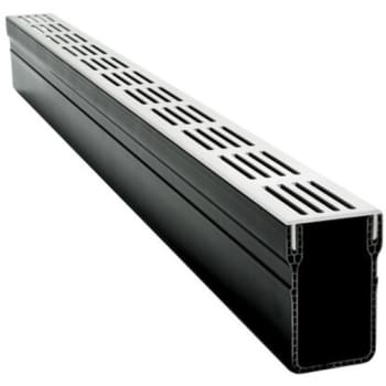 [227500065] Star Drain 65 x 103 x 1000 mm PVC-rende med grå aluminiumsrist