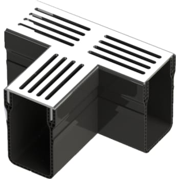 [227502065] Star Drain 65 x 103 mm PVC-tee med grå aluminiumsrist