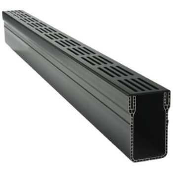 [227510065] Star Drain 65 x 103 x 1000 mm PVC-rende med sort aluminiumsrist