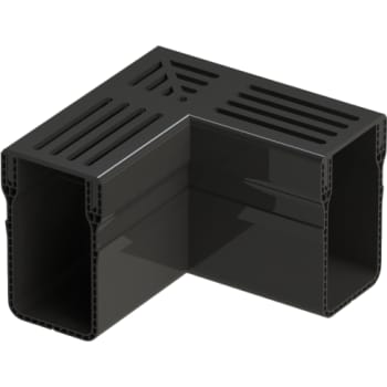 [227511065] Star Drain 65 x 103 mm PVC-hjørne med sort aluminiumsrist