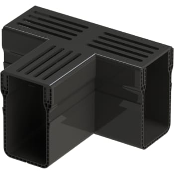 [227512065] Star Drain 65 x 103 mm PVC-tee med sort aluminiumsrist