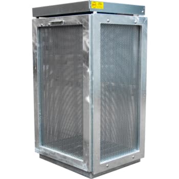 [228004030] Brovst affaldsstativ til 1 stk. pose, galvaniseret/hulplade