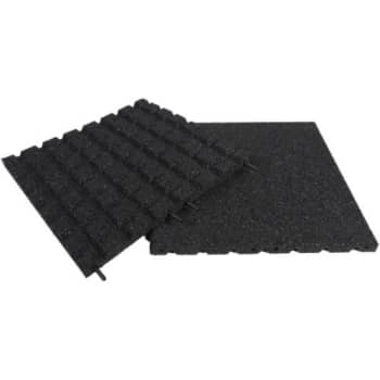 [245010100] NSH gummiflise 500 x 500 x 30 mm, 1 m maks. faldhøjde, sort