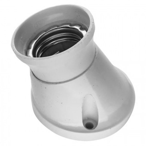 [80341] Vinklet E27 væg/loftfatning max 75W - hvid