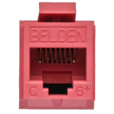 [0486113757] Modular jack K6 utp GF key - rød