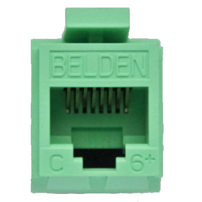 [0486113760] Modular jack K6 utp GF key - grøn