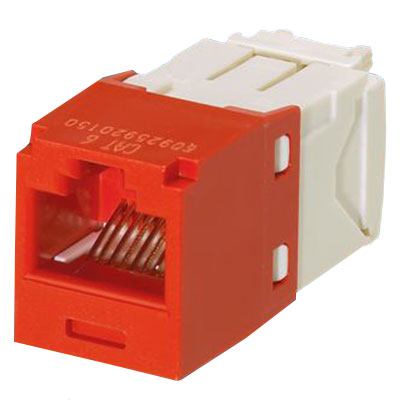 [7886105122] Modular jack KAT6 UTP mini COM TG - rød