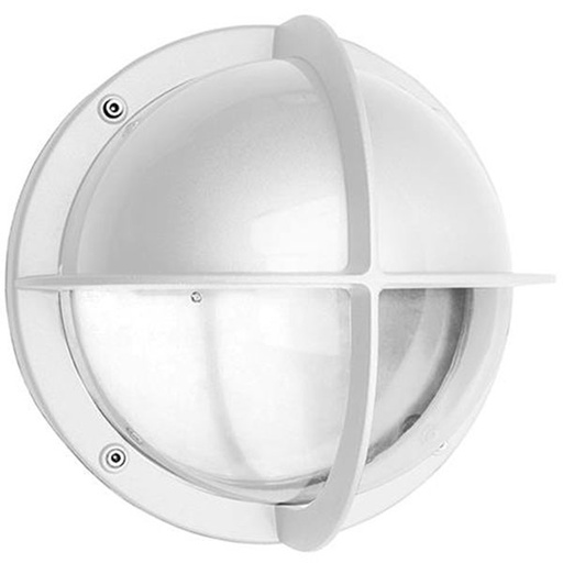 [673032] MIA skotlampe hvid 15W LED 3000K halvskærm IP44