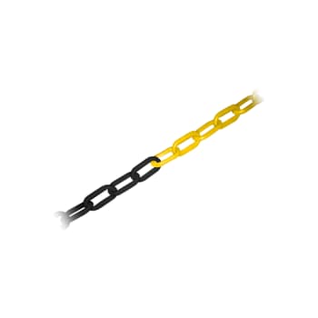 [881070682] Plastkæde, sort/gul, 25 m