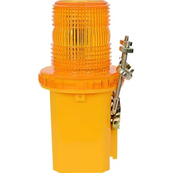 [881080111] LED-blinklygte, gul linse og beslag