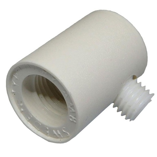 [7849501239] Pinolaflastning med 10mm indvendig gevind - hvid