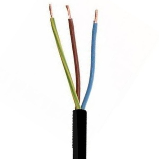 [25060377] Downlightledning 3x1,5mm² sort 90°C - 50 m.