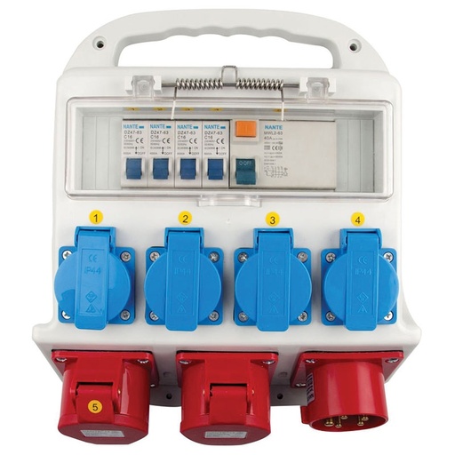 [7812500076] Byggepladstavle kompakt 16A, 6 udtag