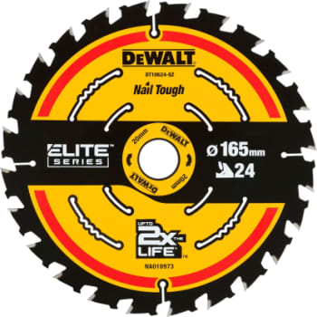 [853011585] DEWALT CARBIDE ELITE rundsavklinge, Ø165/20 mm, 24 td.