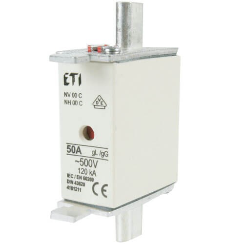 [0825102316] Sikring NH000 50A GG 500V
