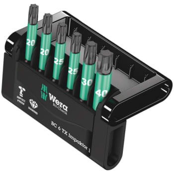 [853015440] WERA Bit-Check 6 TX Impaktor 1, 6 dele
