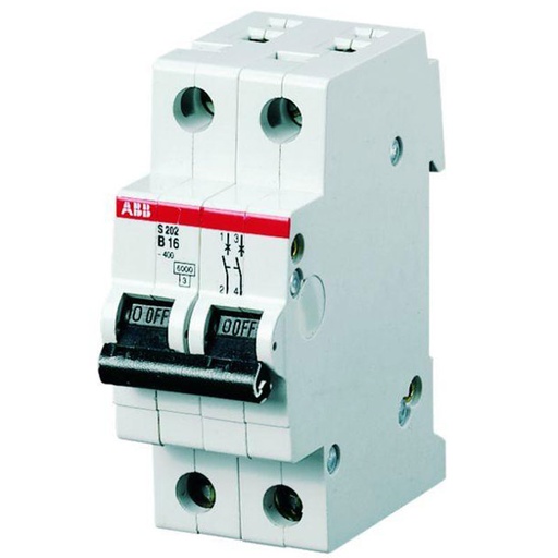 [0422213116] ABB automatsikring 1P+N 16A C 6kA 2M