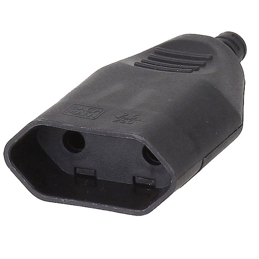 [6228429856] Flad EU forlængerled uden jord - sort