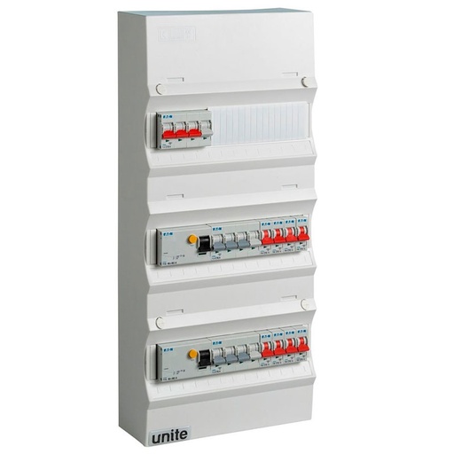 [7816305183] Færdigmonteret gruppetavle - 2xHPFI - 2x16A 3P+N-1x10A 3P+N-8x10A 1P+N