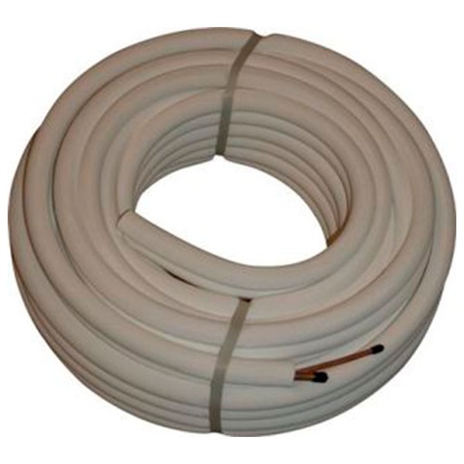 [5478717425] Isolerede dobbeltrør 1/4" - 3/8" - 20 meter