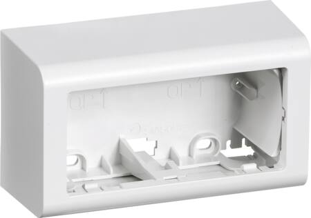 [1017048290] LK Fuga Softline vandret underlag 2 modul 49mm dyb - hvid