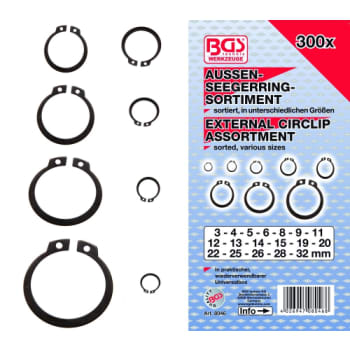 [853032969] BGS Låseringssortiment 3-32mm