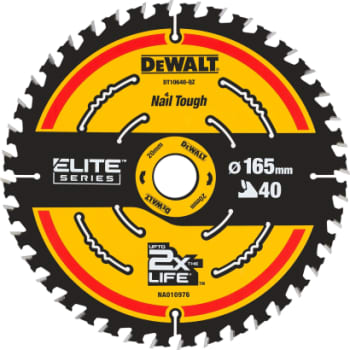 [853056623] DEWALT CARBIDE ELITE rundsavklinge, Ø165/20 mm, 40 td.