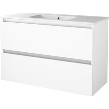 [786011070] Sanibell Basicline grebsfri møbelsæt 101x46,5cm hvid højglans
