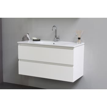 [786030070] Sanibell Online møbelsæt 101x46,5 cm hvid højglans, leveres usamlet