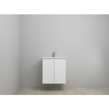 [786031230] Sanibell Online møbelsæt 61x46cm hvid højglans med 2 låger