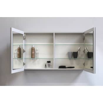 [786037253] Sanibell Online spejlskab 77x60cm grå med 2 låger