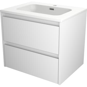 [786050220] Sanibell Proline møbelsæt 61x46,8cm hvid mat, 2 softclose skuffer
