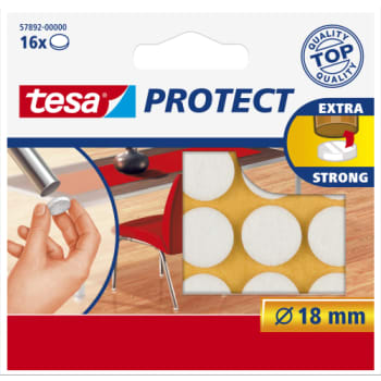 [894082600] tesa filtpuder Ø18 mm, hvid, 16 stk.