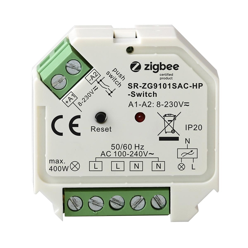 Zigbee 3,0 afbryder 400W 230V