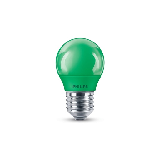 [2057808923] Philips LED Krone Kulørt 3,1W p45 E27 Grøn
