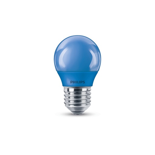 [2057808910] Philips LED Krone Kulørt 3,1W P45 E27 Blå