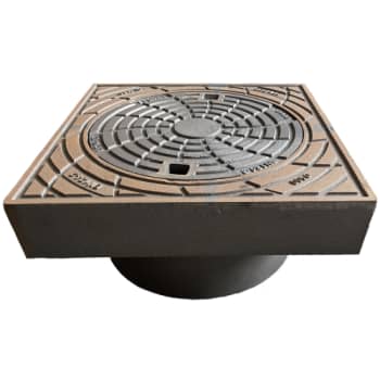 [221119242] Ulefos 425 x 250 mm karm/dæksel m/lås, firk., fast, 40 t, SG