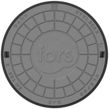 [221129889] Ulefos 600 mm dæksel m/påstøbt pakning/fjederlås, Fors