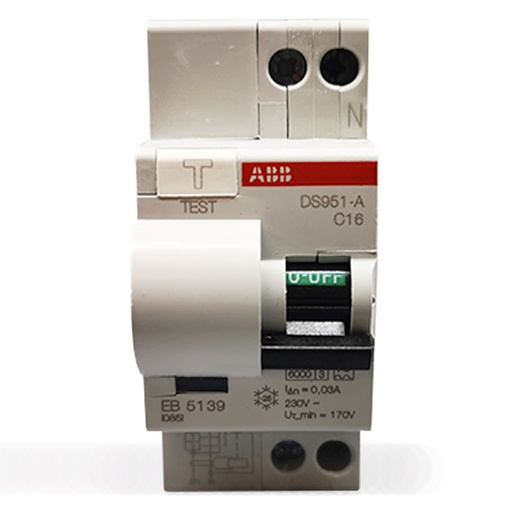 [8012542952435] Fejlstrømskombiation hpfi 1-pol +N C-16A 30mA
