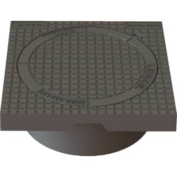 [222030412] Duco 425 x 195 mm karm/dæksel m/lås, firkantet, fast, 12,5 t, GG