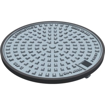 [222032444] Duco 425 mm dæksel med PUR-pakning og fjederlås, 40 t, SG SORT