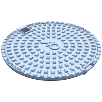 [222032446] Duco 425 mm dæksel med pakning og fjederlås, 40 t, SG SORT