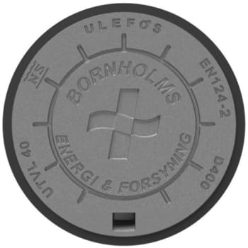 [222484495] Ulefos 425 mm dæksel m/påstøbt pakning/fjederlås, Bornholm