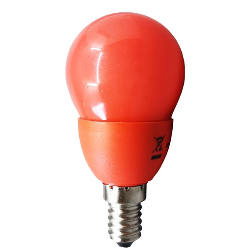 [4004353090516] Kronepære LED 3W E14 Rød