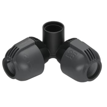 [881226146] Gardena Pipeline hjørnetee 25 mm x 3/4" muffe
