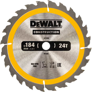 [881315758] DEWALT rundsavsklinger til akkusave, Ø184/16 mm, 24 td.